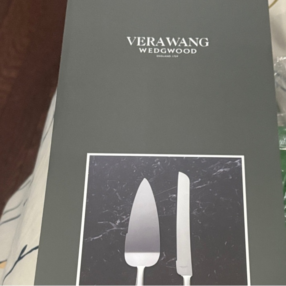 Vera Wang Silver Cake Knife and Server Set